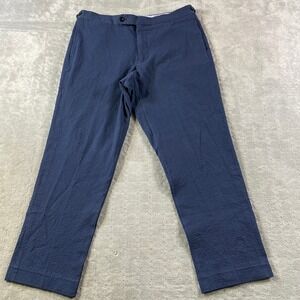 Sid Mashburn Navy Blue Seersucker Chinos